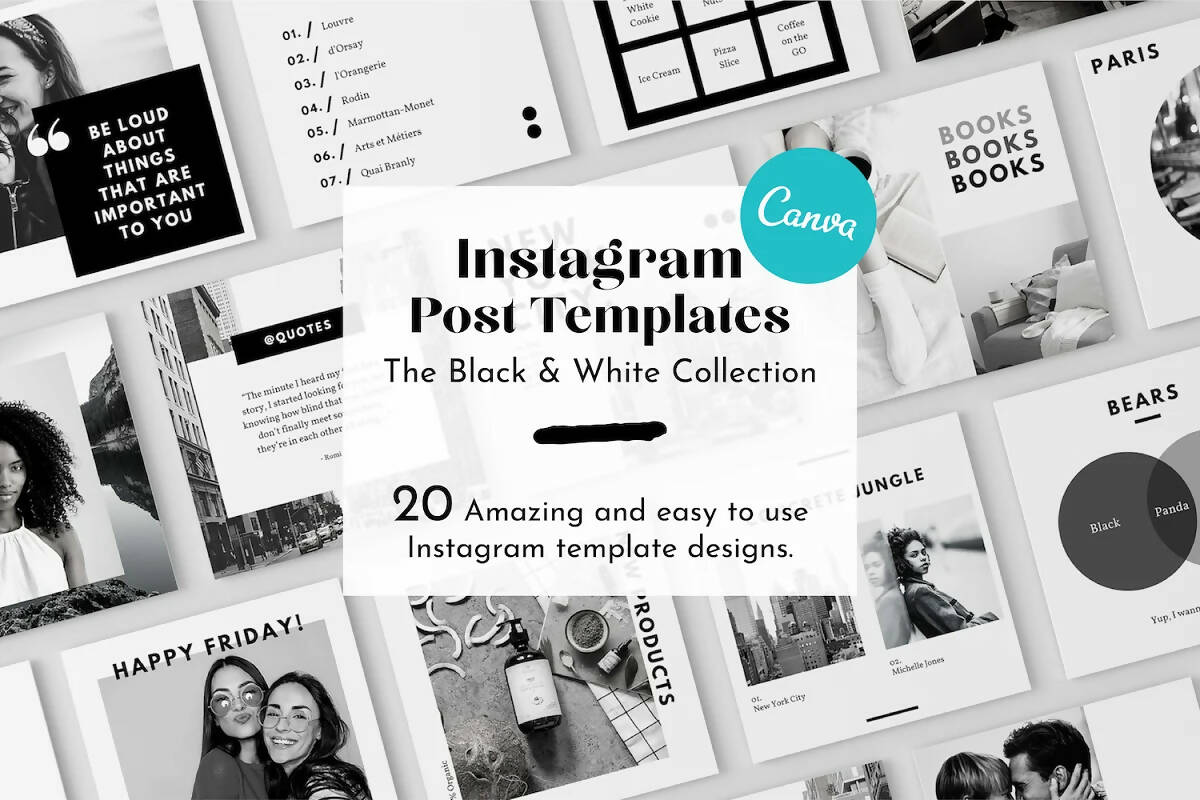 The Black & White Instagram Template