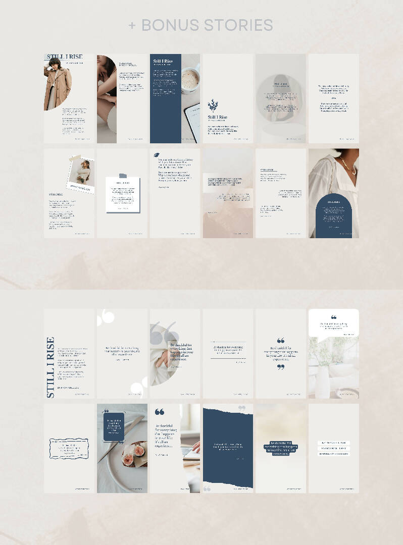 98 Instagram Multipurpose Canva Template Bundle For Quotes & Poems. Best for Coaching, Fashion and Wellness.