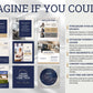 Set of 120 Blue and Beige Real Estate Post Templates