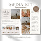 2 Page Instagram Media Press Kit Beige Template for Influencer, Blogger, Small Business