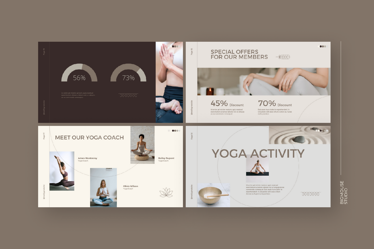 Canva Yoga Studio Presentation Template