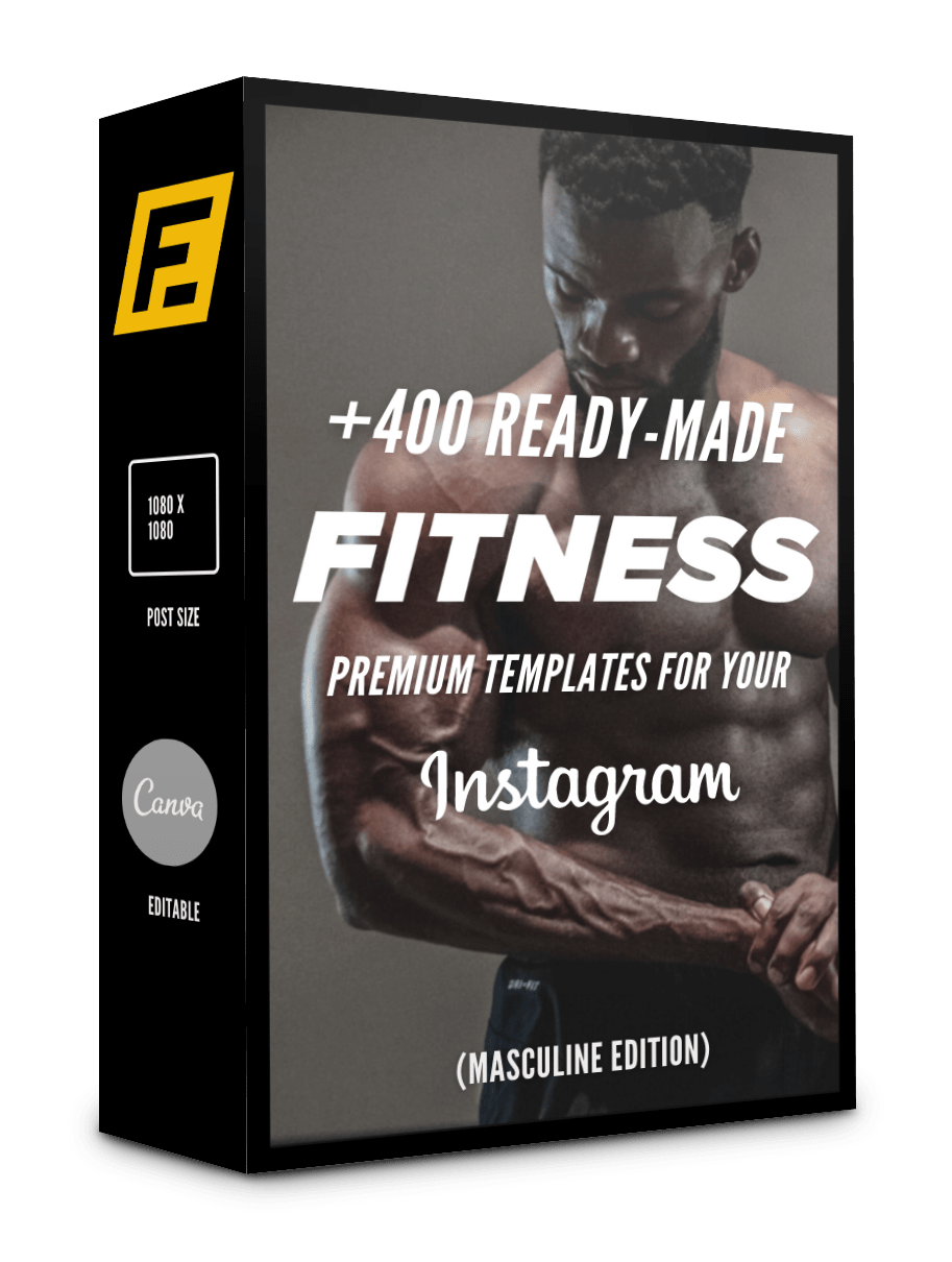 400 Fitness Templates For Social Media (Masculine) - 90% OFF