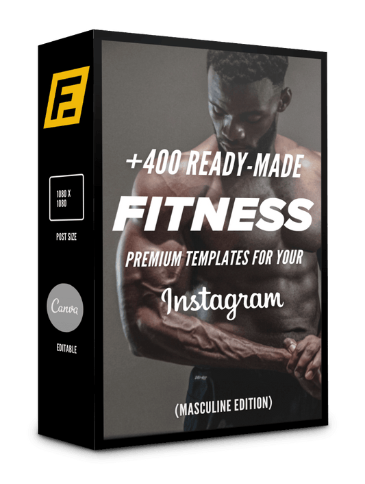 400 Fitness Templates For Social Media (Masculine)