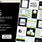 455 Canva Black White Paper Linen Ultra Modern Instagram Feed & Stories Templates