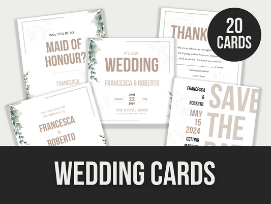 20 Wedding invitations cards
