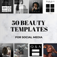 50 Black and White Elegant Editable Beauty Canva Templates for Social Media