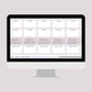 Social Media Weekly Content Calendar & Planner Google Sheets