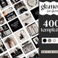 400 Luxury Instagram Templates - Fashion Instagram Templates - Instagram Templates for Business - Black and White Instagram Templates Canva