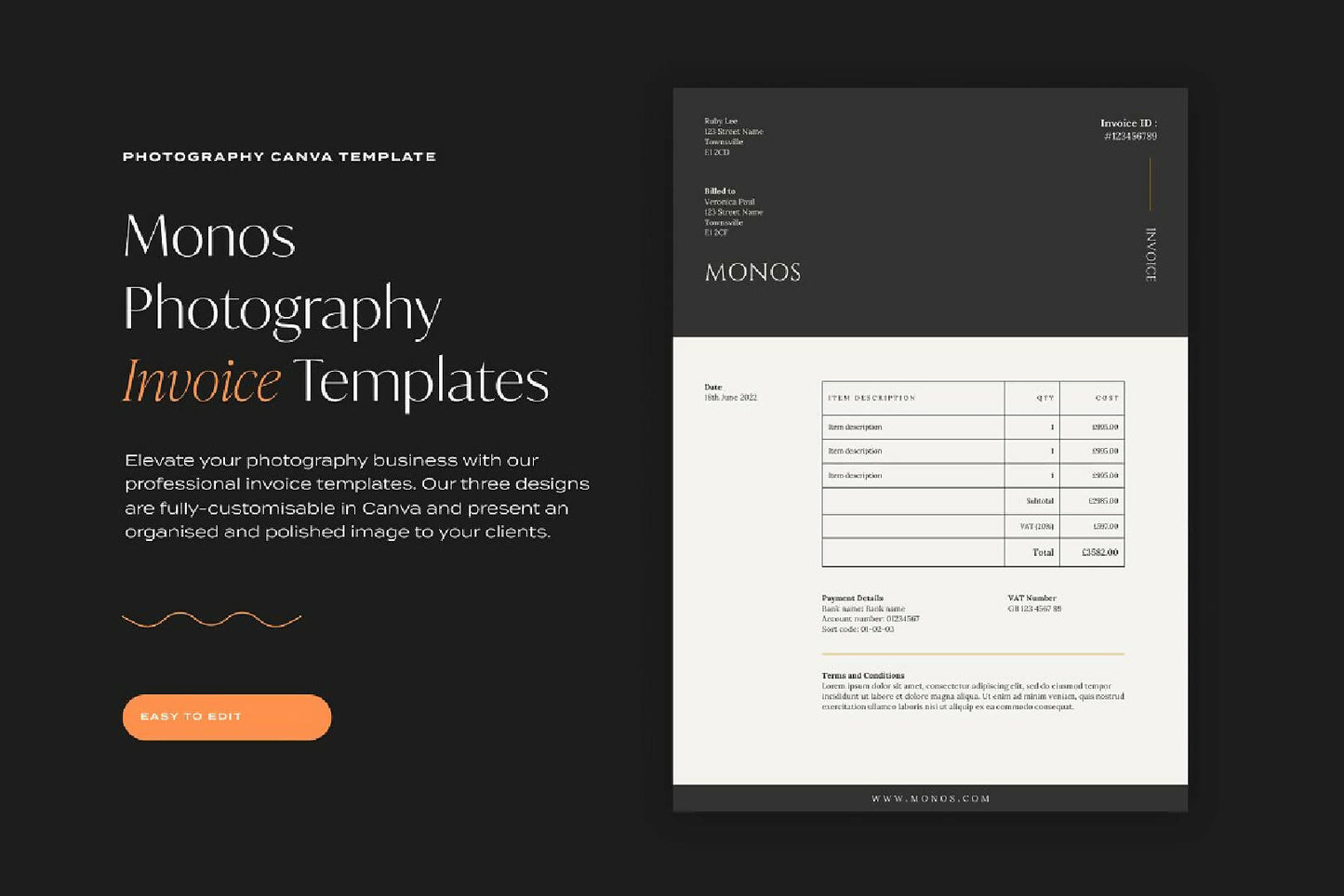 Invoice Templates for Photographers