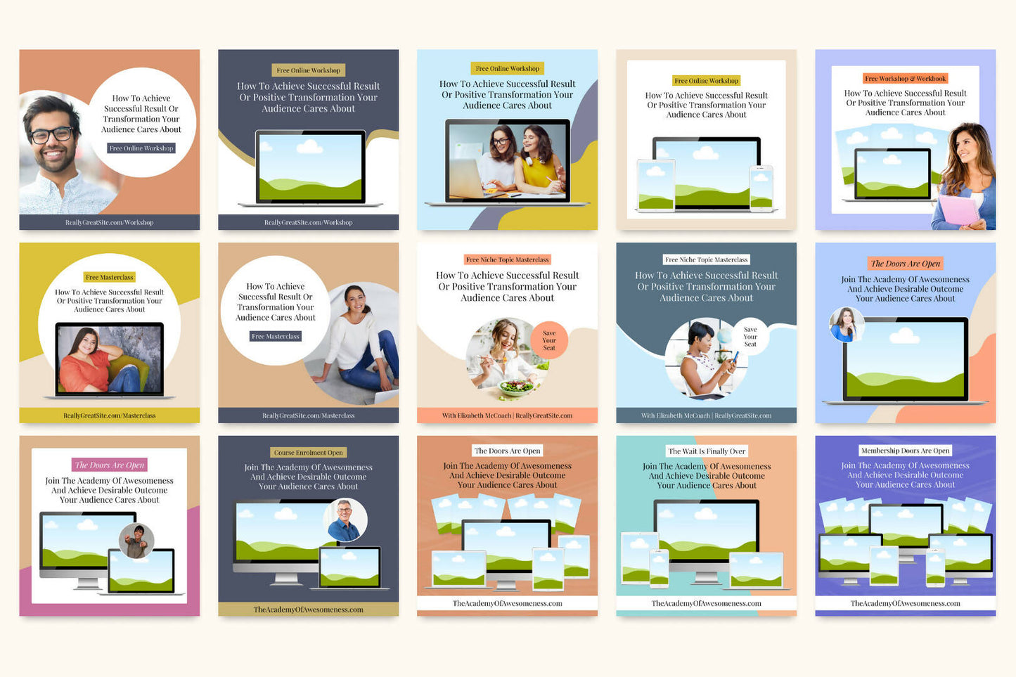 Facebook & Instagram Ads & Promotions Canva Template Pack