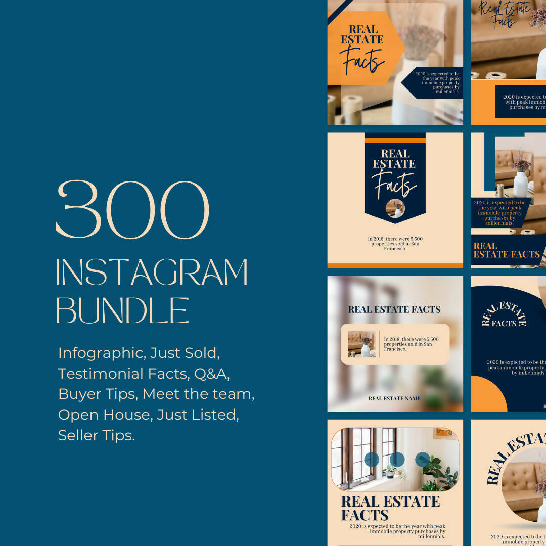300 Real Estate Epic Instagram Post Bundle