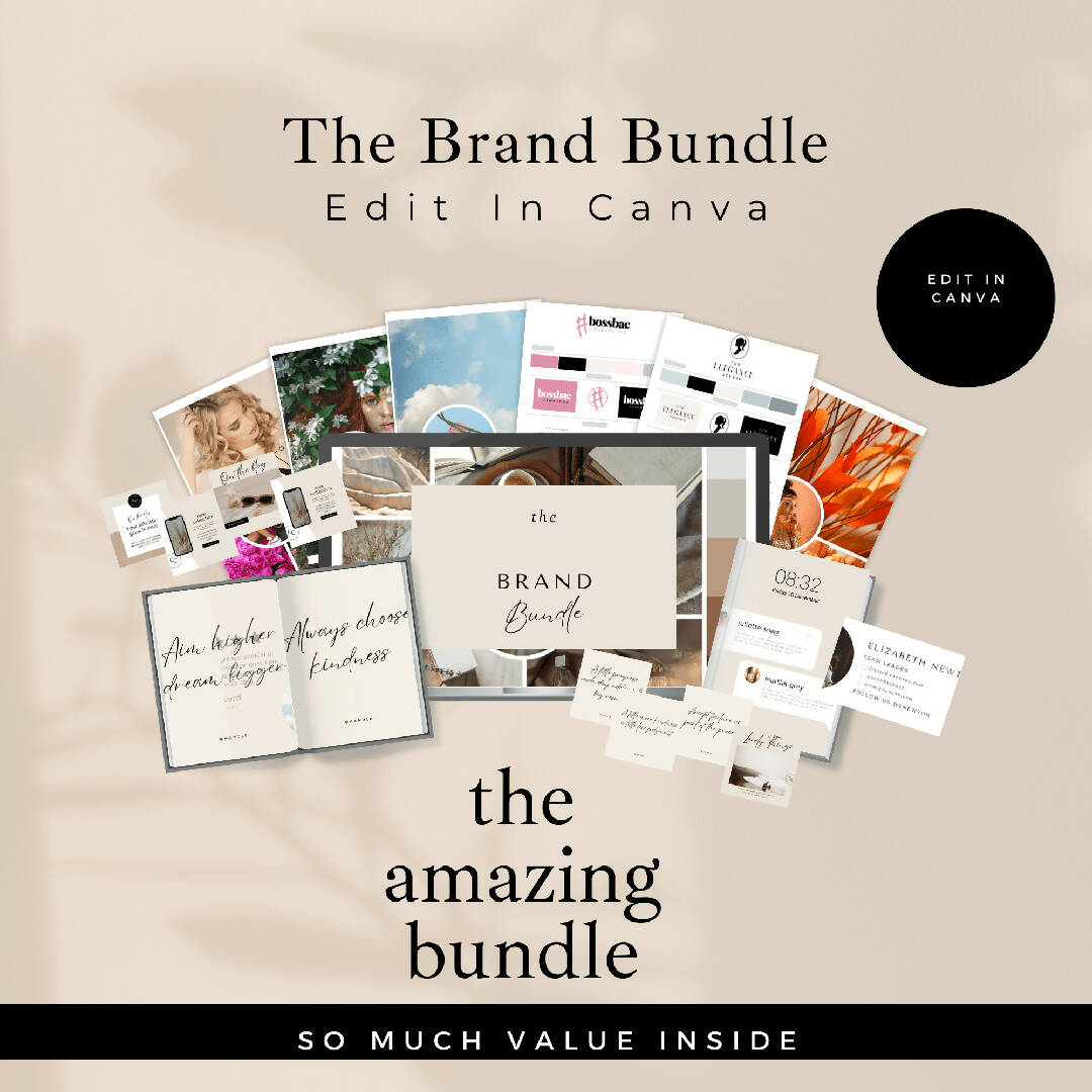 The Brand Bundle Editable Canva Templates | Brand Boards | Mood Boards
