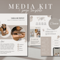 Beige Media Kit Template, Instagram Media Kit Influencer Rate Sheet Template