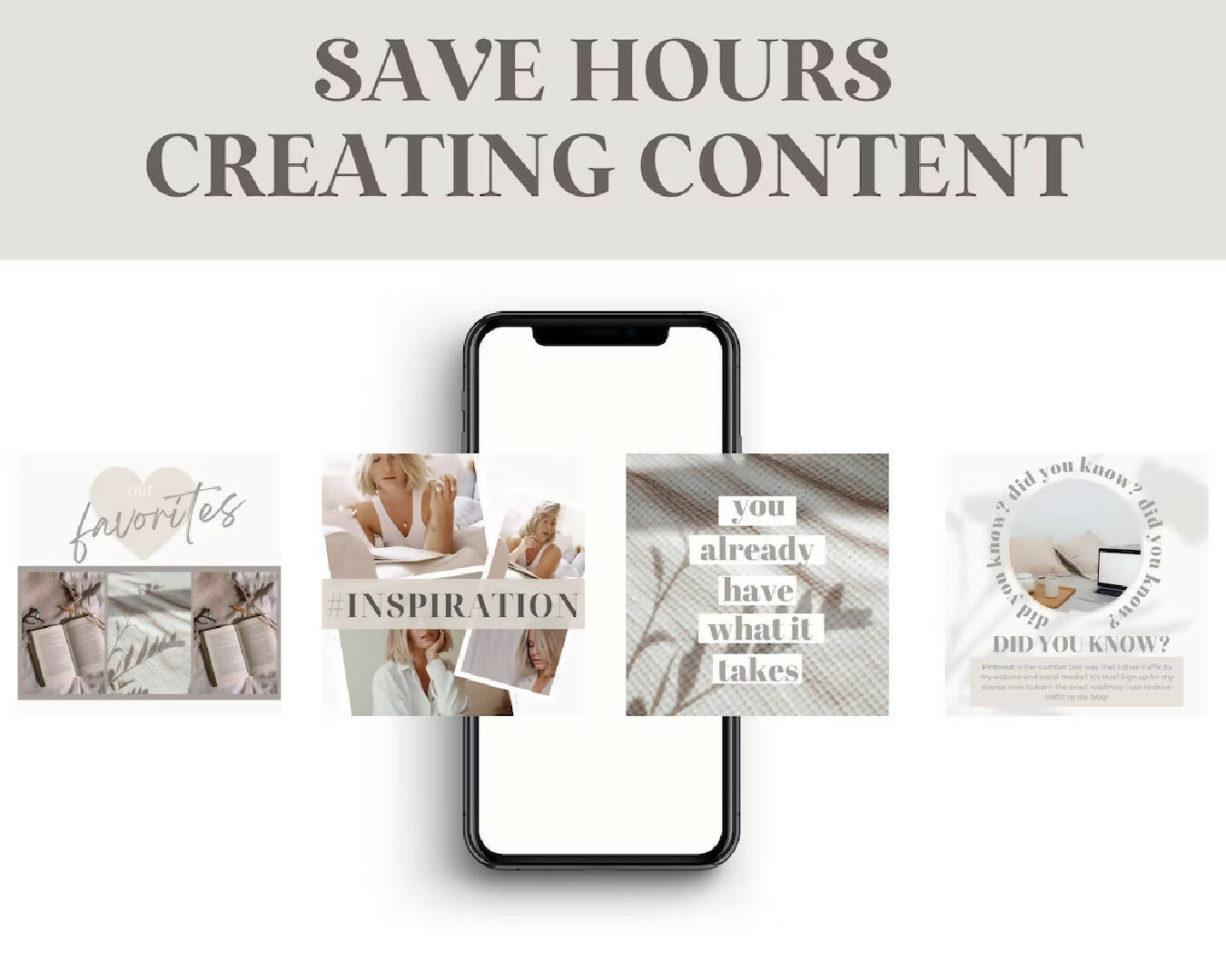 Ultimate 800 Instagram Engagement Booster Post Templates - Business - Coach - Quotes - Canva - Beige - Fashion - Social Media - Blogger