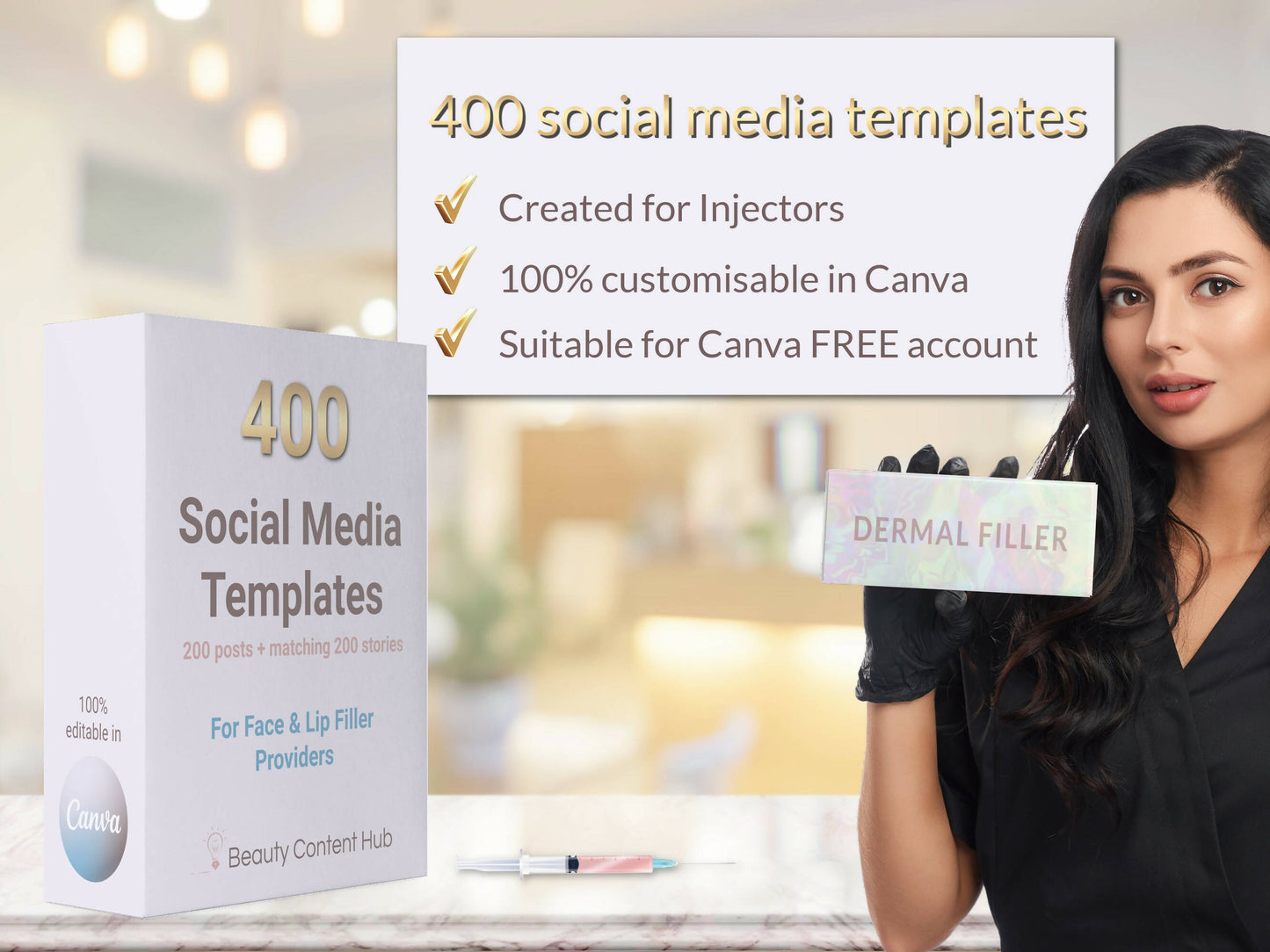 400 Nurse Injector Social-Media Templates