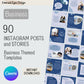 90 Canva Blue Business Instagram Feed & Stories Templates | Corporate Office