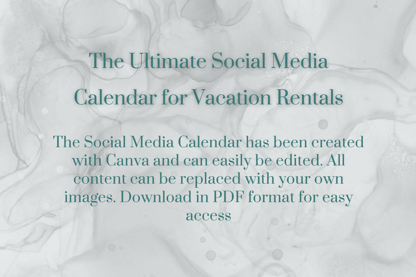 Social Media Calendar for Vacation Rentals