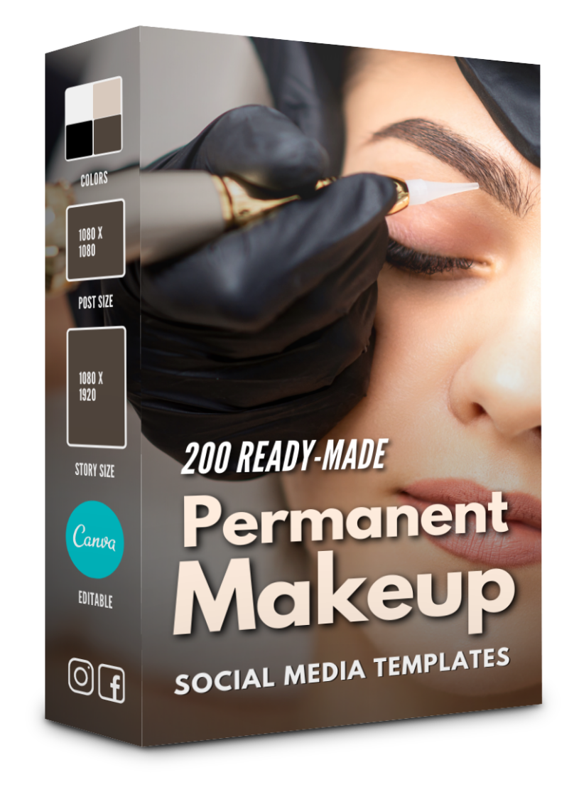 200 Permanent Makeup Templates for Social Media - 90% OFF