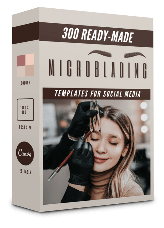 300 Microblading Templates for Social Media -90% OFF