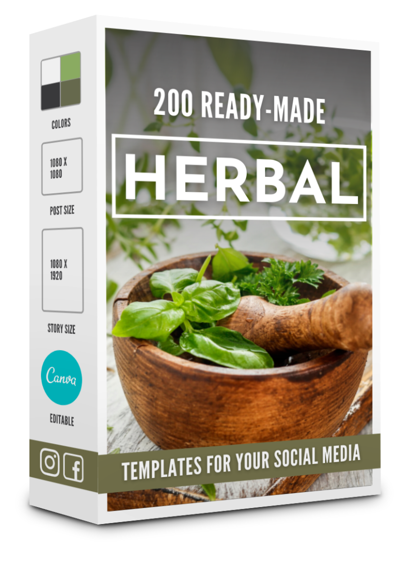 200 Herbal Templates for Social Media - 90% OFF
