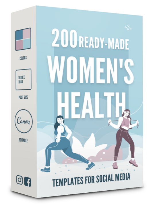 200 Women's Health Templates for Social Media