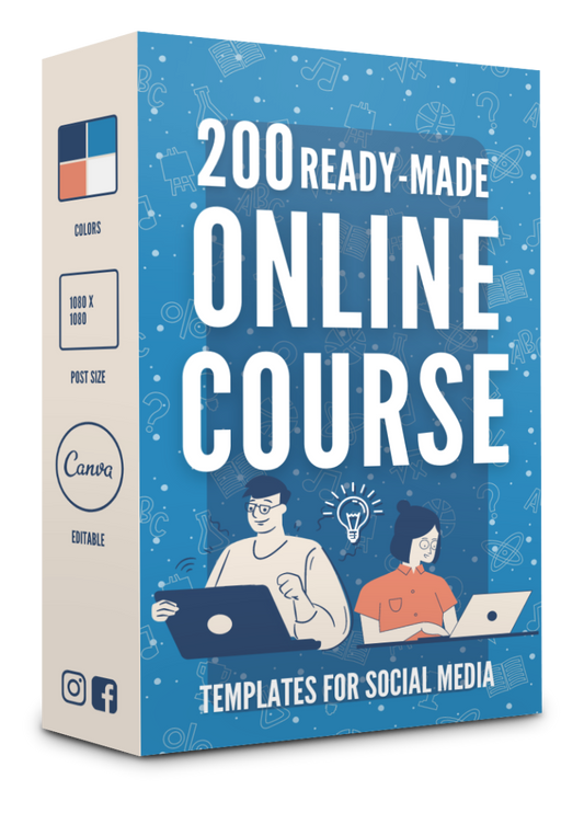 200 Online Course Templates Bundle For Social Media