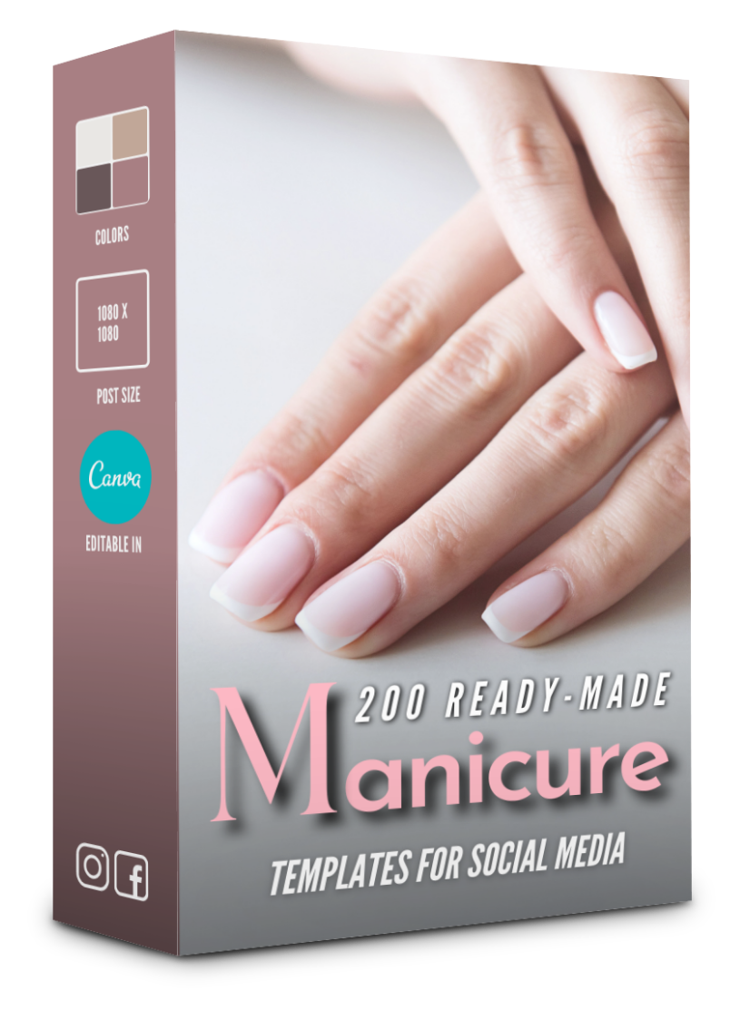 200 Manicure Templates for Social Media - 90% OFF