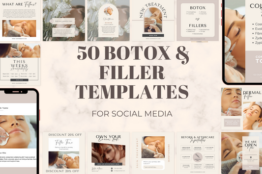 FlawlessFill Canva Botox and Filler Social Media Templates Pack