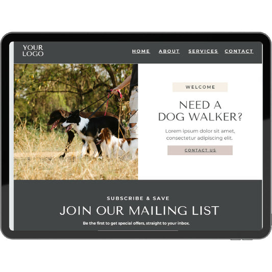 Dog Walking & Pet Services Canva Website Template