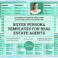 Buyer Persona Templates for Real Estate Agents –Customer Avatars for Ideal Client Attraction & Effective Marketing – Editable Canva Templates