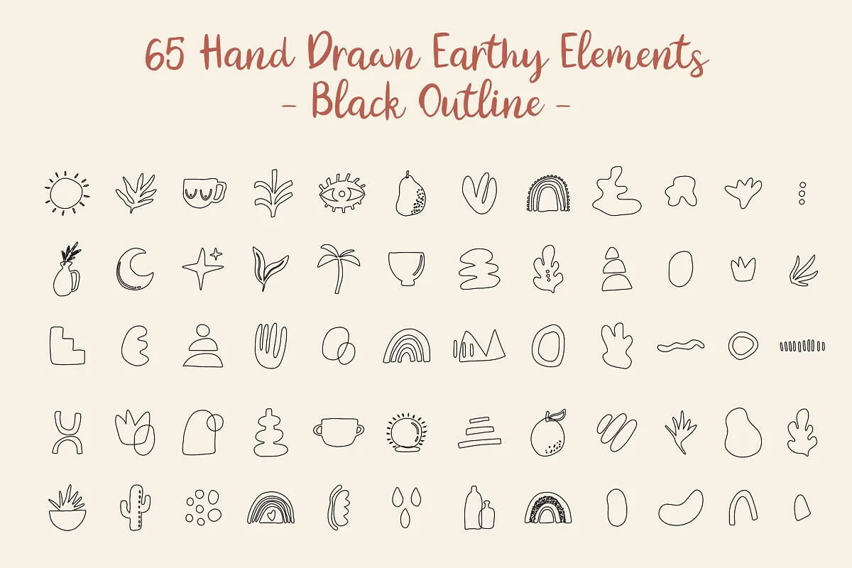 The Earthy Hand Drawn Bundle
