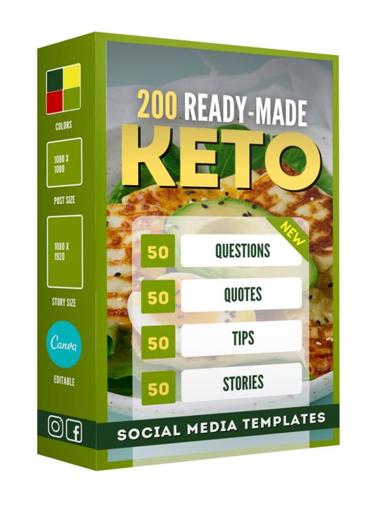 200 Keto Diet for Social Media - 50% OFF