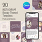 90 Canva Earthtones Beauty Instagram Feed & Stories Templates Plum Beige