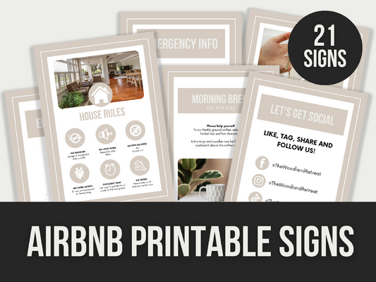 Airbnb & Host Printable Signs