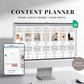 Social Media Planner Excel Spreadsheet, Digital Weekly Content Calendar, Monthly Social Media Tracker