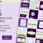 455 Canva Purple Lilac Mauve Instagram Feed & Stories Templates
