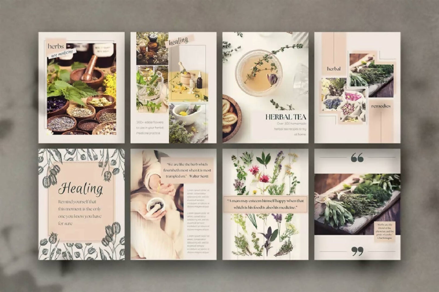 eBook Canva Template for Herbalists | Recipe book Template