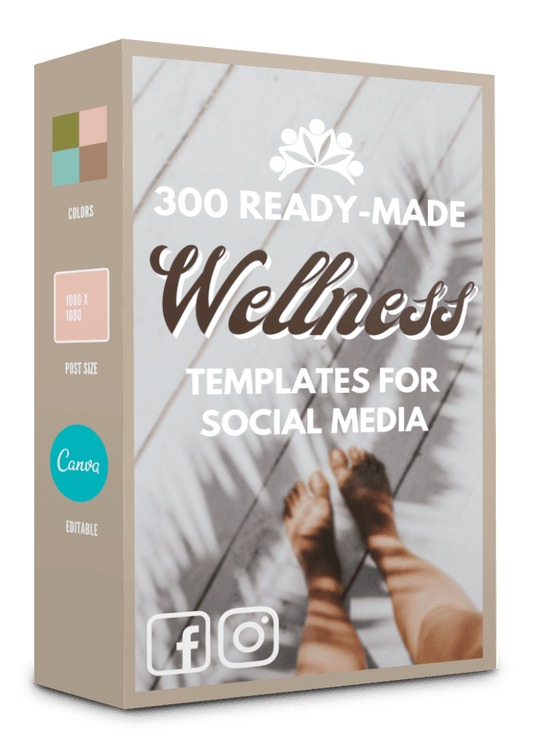 300 Wellness Templates for Social Media - 90% OFF