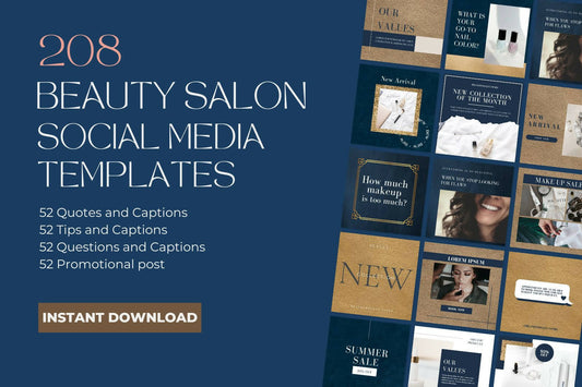 208 Beauty Salon Templates For Social Media