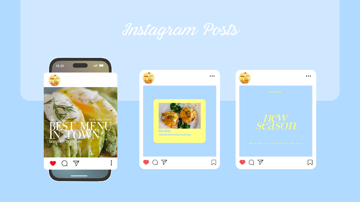 Food & Restaurant Template for Instagram - Editable with Canva