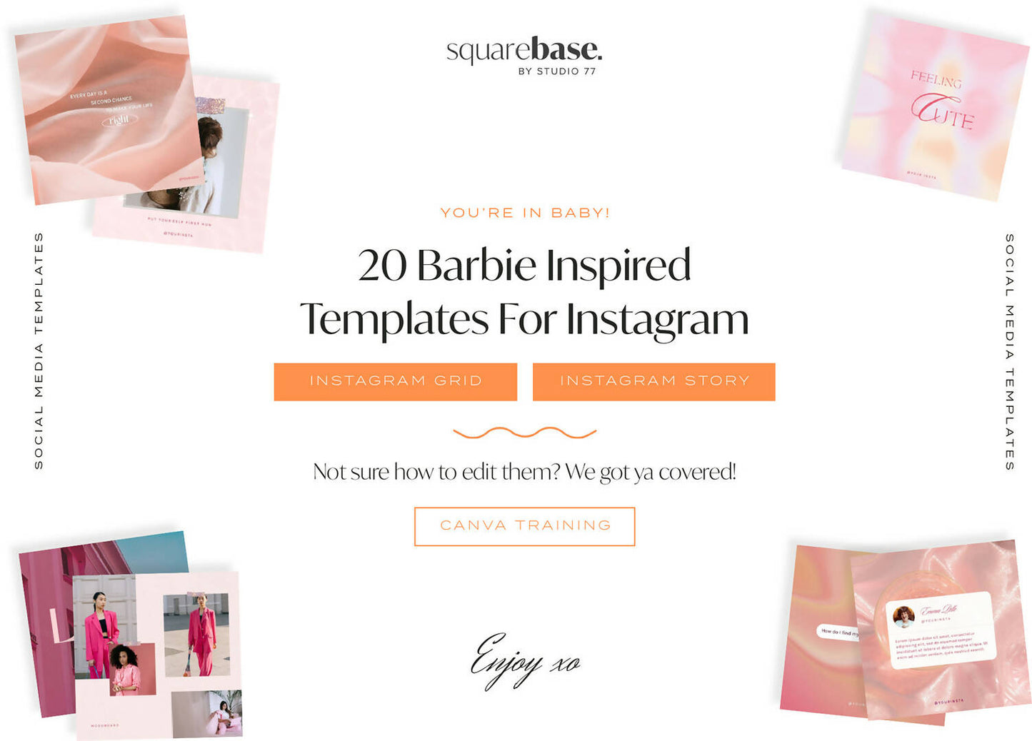 40 Barbiecore Instagram Templates