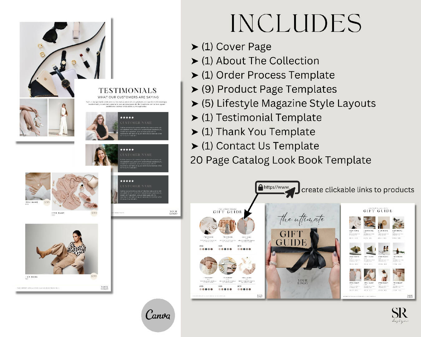 Ultimate Look Book Product Catalog | Shopping Guide | Gift Guide Canva Template | Home Decor Style or Fashion Guide
