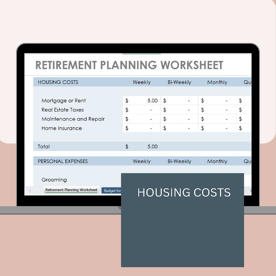 Retirement Planning Worksheet Template For Google Sheets & Excel
