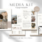 4 Page Instagram Media Press Kit Template for Influencer, Blogger, Small Business
