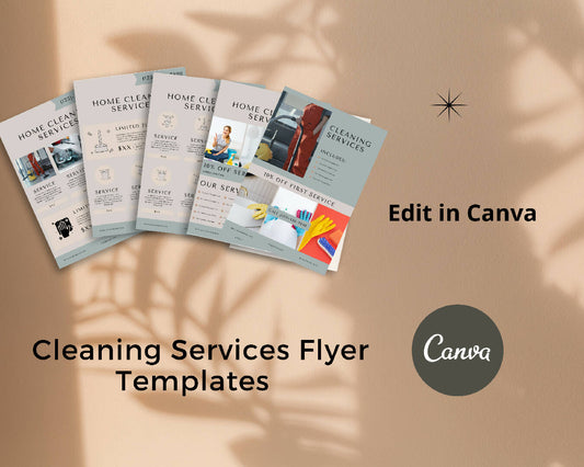 Cleaning Business Canva Template Flyers