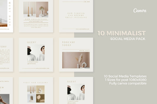 Minimalist Template for Instagram - Editable with Canva