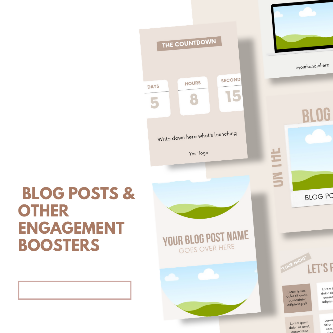 Blog posts & other engagement boosters