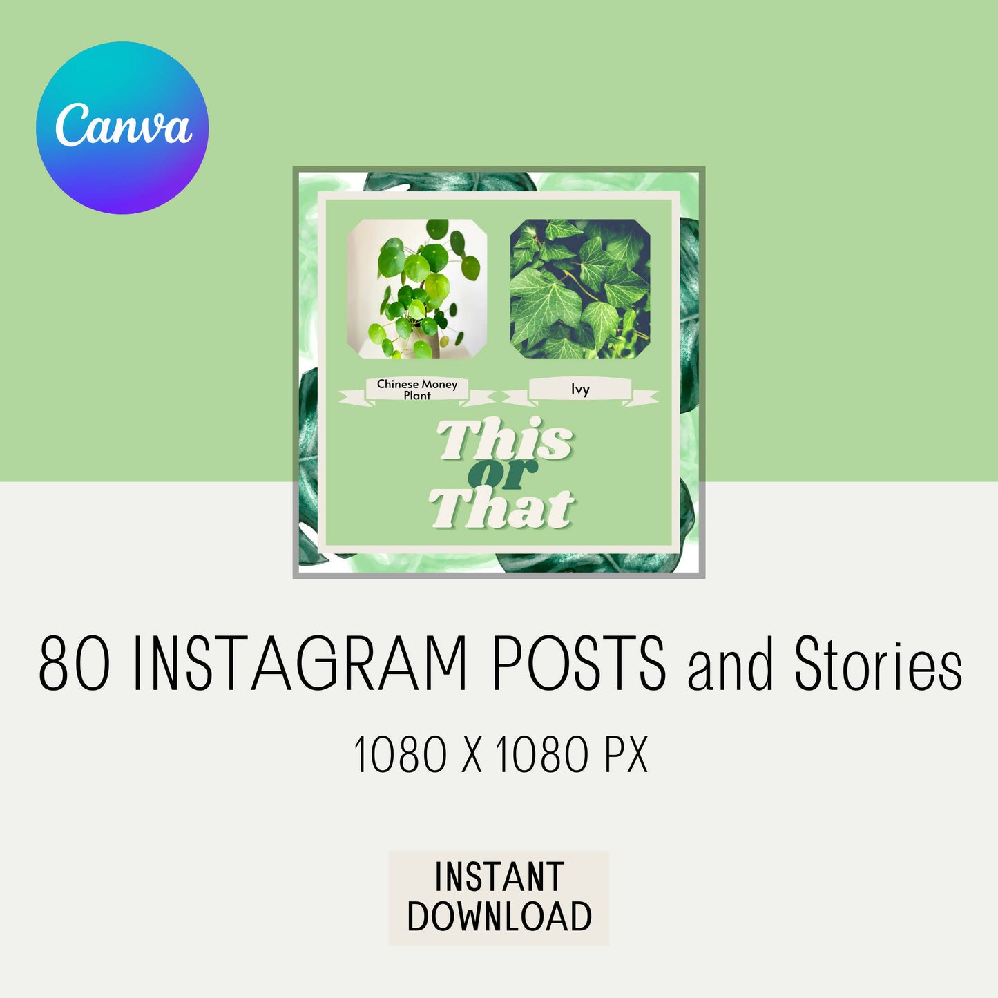 80 Canva Plant This or Thats Instagram Feed & Stories Content Gardens Gardener