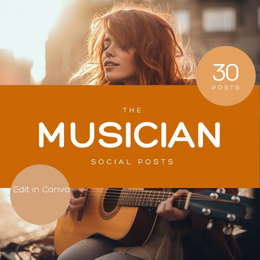 Musician Editable Canva Social Media Posts