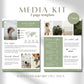 1 Page Green Instagram Media Kit for Influencers Bloggers Small Business